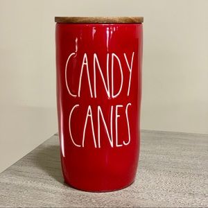 Rae Dunn Candy Canes canister